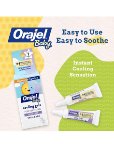 Geles Refrigerantes Orajel Baby Sin Medicamentos 2 Tubos 5.1g 2