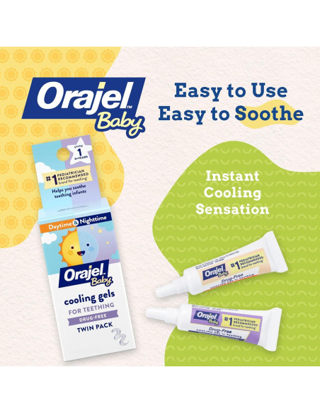 Geles Refrigerantes Orajel Baby Sin Medicamentos 2 Tubos 5.1g