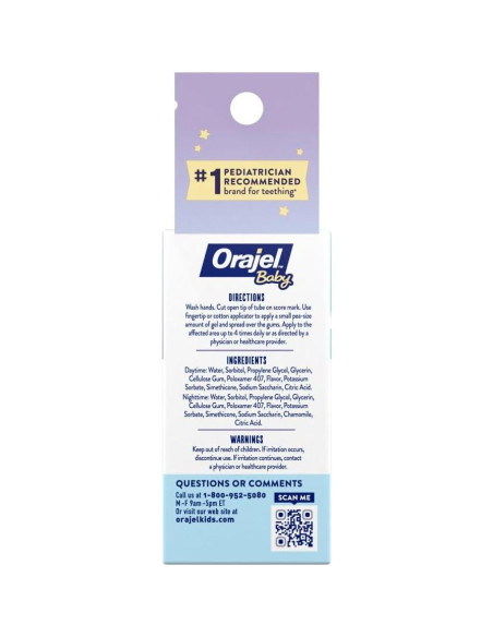 Geles Refrigerantes Orajel Baby Sin Medicamentos 2 Tubos 5.1g