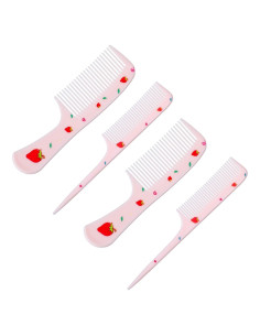 Juego de 4 Peines para Bebés Lusofie Rosa Libre de BPA