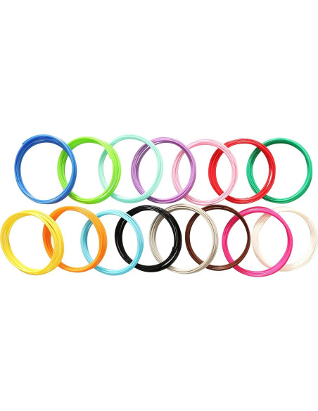 Filamento PLA 1.75mm DO3D 15 Colores 150 pies para 3D