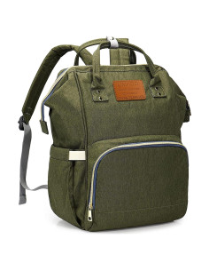 Mochila de Pañales Limhoo Verde Militar Impermeable 42x28x18 cm