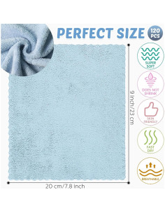 Paños de Baño para Bebés Newwiee 120 Piezas Fleece Coral 2