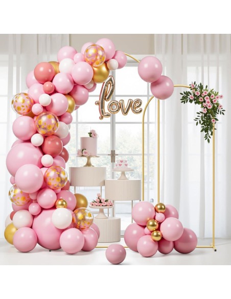 Soporte de Arco de Metal Dorado fcesuk Set de 2 2.01m 1.83m