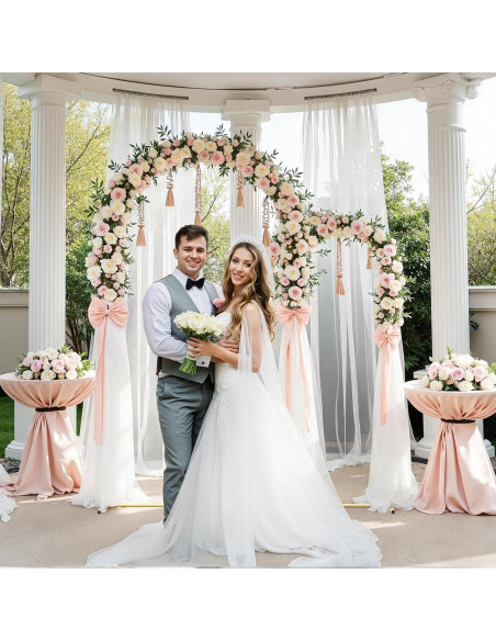 Soporte de Arco de Metal Dorado fcesuk Set de 2 2.01m 1.83m