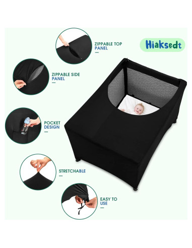 Cubierta Blackout Hiaksedt para Pack N Play 96x70 cm
