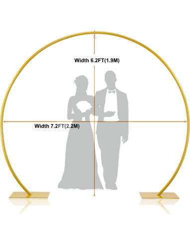 Soporte de Arco de Boda Dorado 2.2x1.9m Hecis Event