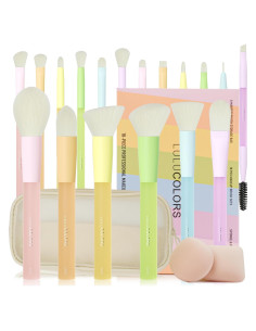 Juego de Brochas de Maquillaje 18 Piezas LULUCOLORS Multicolor