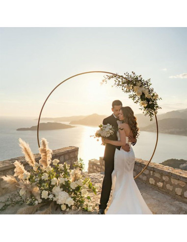 Soporte de Arco de Boda Dorado 2.2x1.9m Hecis Event