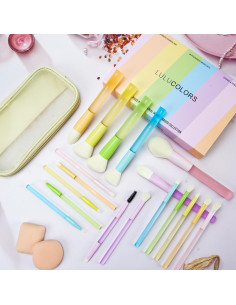 Juego de Brochas de Maquillaje 18 Piezas LULUCOLORS Multicolor 2