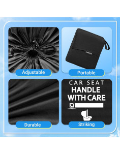 Bolsa de Viaje para Asiento de Auto Guiseapue Negra 86x46cm 2