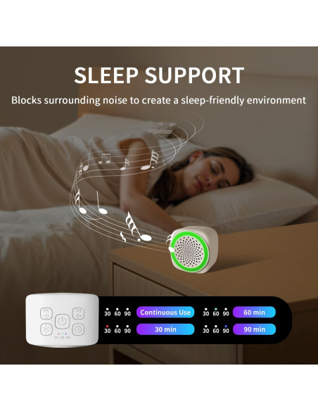 Máquina de Ruido Blanco Portátil Reglowlife - 26 Sonidos