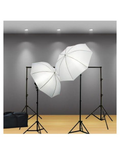 Kit de Iluminación Continua ePhoto con Paraguas y Soporte