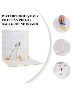 2 Tableros de Fondo Fotográfico BEIYANG 61x61 cm Mármol 2