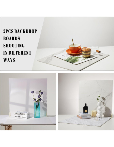 2 Tableros de Fondo Fotográfico BEIYANG 61x61 cm Mármol