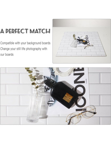 2 Tableros de Fondo Fotográfico BEIYANG 61x61 cm Mármol