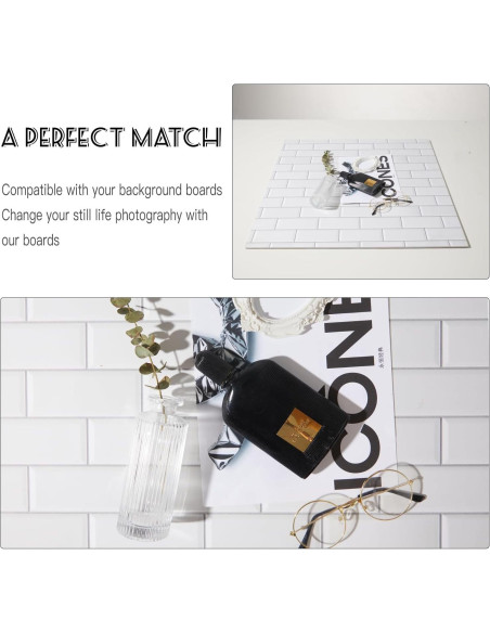 2 Tableros de Fondo Fotográfico BEIYANG 61x61 cm Mármol