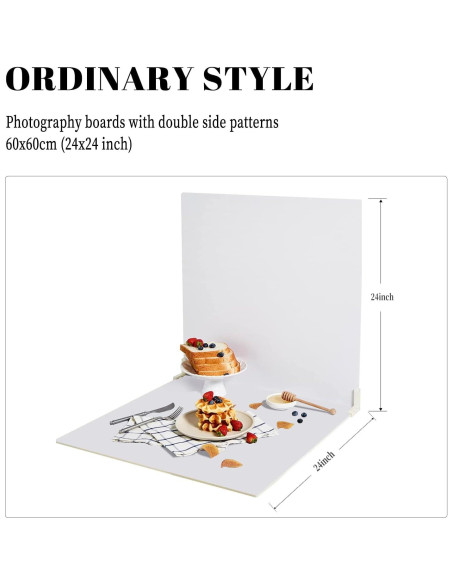 2 Tableros de Fondo Fotográfico BEIYANG 61x61 cm Mármol