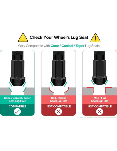 Tuercas de Llenado StanceMagic 20pcs 12x1.5mm Asiento Cónico