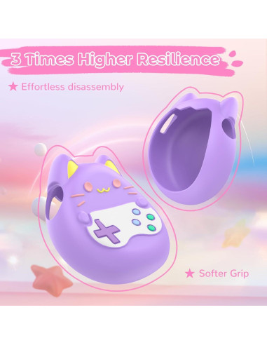 Funda Protectora KONXISA para Tamagotchi Paradise Silicona Morado