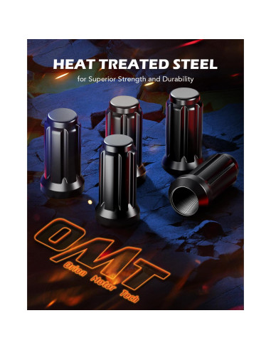 Tuercas de Rueda Orion Motor Tech M14x1.5 Negras Juego 24