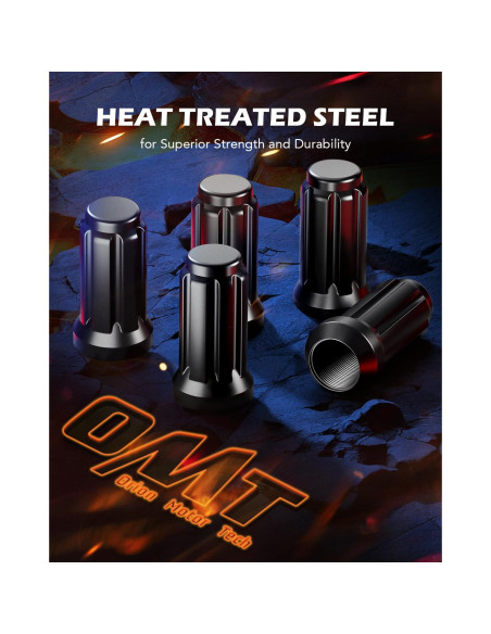 Tuercas de Rueda Orion Motor Tech M14x1.5 Negras Juego 24