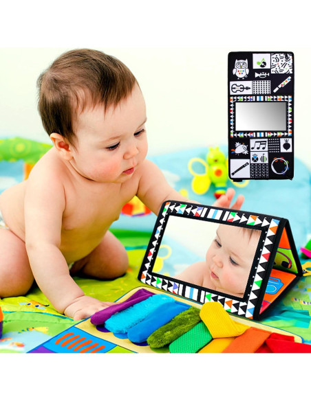 Juguete Espejo Sensorial Beetoy para Bebés 0-6 Meses Juguete Espejo Sensorial Beetoy para Bebés 0-6 Meses