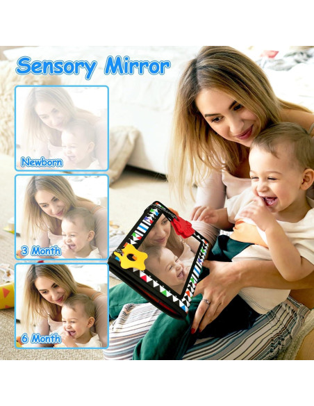 Juguete Espejo Sensorial Beetoy para Bebés 0-6 Meses Juguete Espejo Sensorial Beetoy para Bebés 0-6 Meses