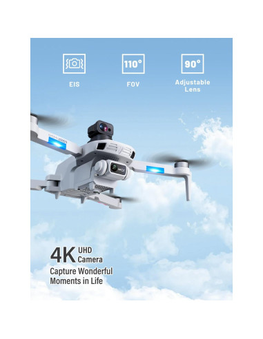 Dron GPS CANKETEC 4K Plegable con Cámara FPV y 60 min Vuelo