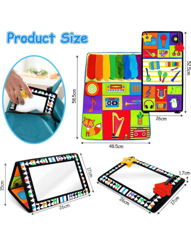 Juguete Espejo Sensorial Beetoy para Bebés 0-6 Meses