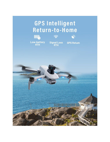 Dron GPS CANKETEC 4K Plegable con Cámara FPV y 60 min Vuelo