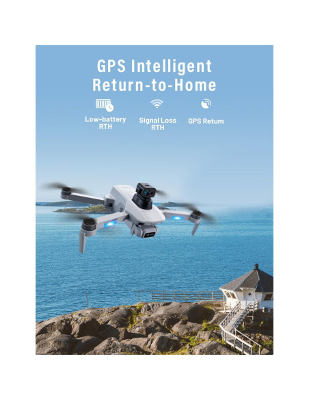 Dron GPS CANKETEC 4K Plegable con Cámara FPV y 60 min Vuelo