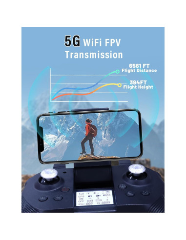 Dron GPS CANKETEC 4K Plegable con Cámara FPV y 60 min Vuelo