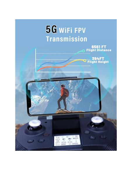 Dron GPS CANKETEC 4K Plegable con Cámara FPV y 60 min Vuelo