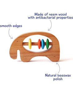Juguete de Agarre de Madera Shumee Elefante 15x10x5 cm 2