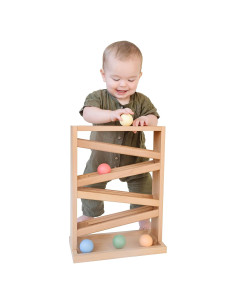 Rastreador de Pelotas de Madera Montessori & Me - Juguete Educativo 18 Meses