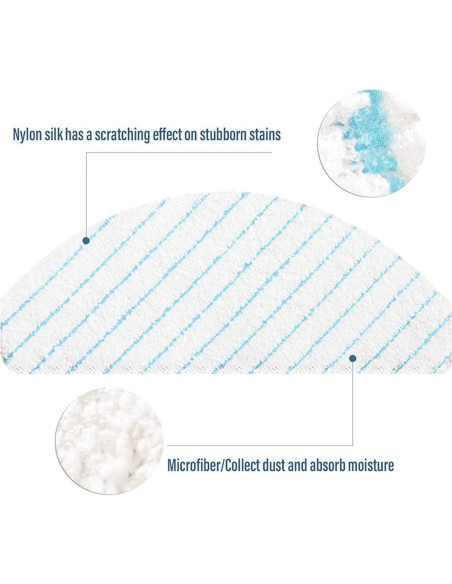 50 Almohadillas de Mopa Reutilizables Electropan para DEEBOT