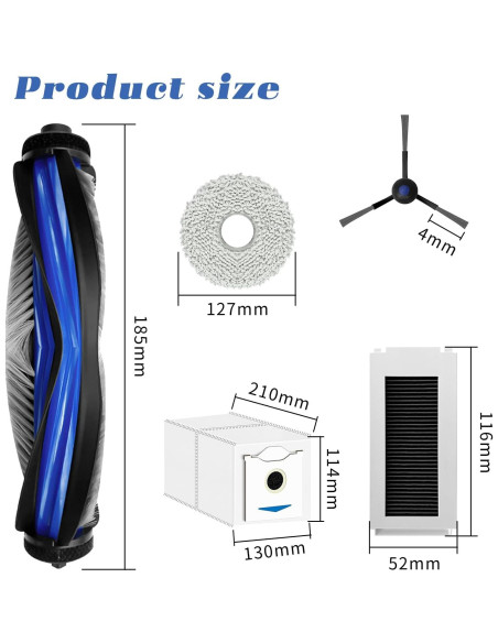Kit de Accesorios 19 Piezas JYAILIFES para ECOVACS DEEBOT N30