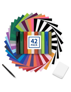 Vinilo de Transferencia de Calor Kenteer 42 Hojas 30x25 cm 13 Colores