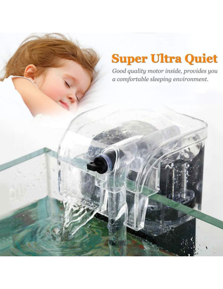 Filtro de Acuario PULACO Ultra Silencioso 66 GPH 3W 1-5 Galones