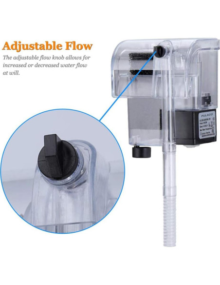 Filtro de Acuario PULACO Ultra Silencioso 66 GPH 3W 1-5 Galones