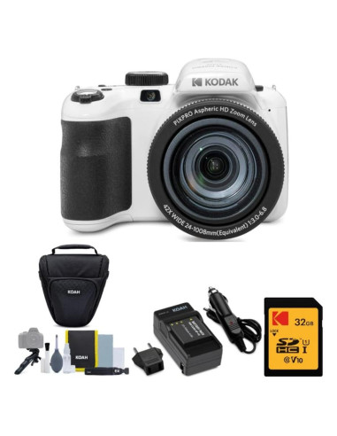 Cámara Digital Kodak PIXPRO AZ425 20MP Zoom 42x Blanca con Accesorios