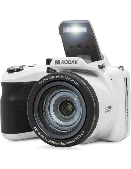 Cámara Digital Kodak PIXPRO AZ425 20MP Zoom 42x Blanca con Accesorios Cámara Digital Kodak PIXPRO AZ425 20MP Zoom 42x Blanca con Accesorios