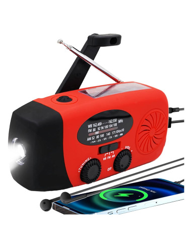 Radio de Emergencia Solar Echainstar CRH 108 con Linterna LED 2000mAh