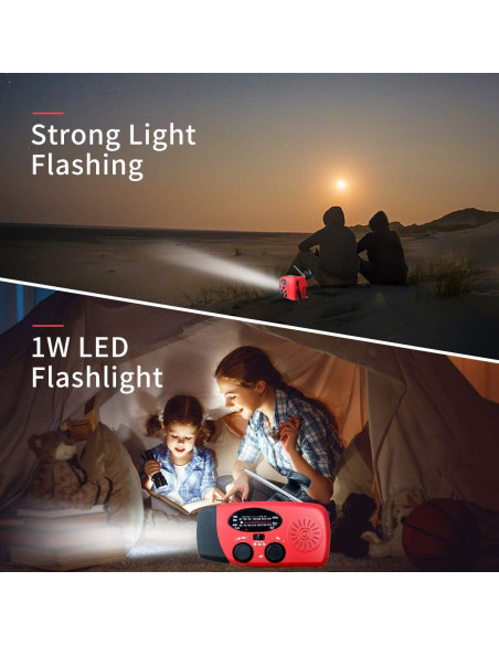 Radio de Emergencia Solar Echainstar CRH 108 con Linterna LED 2000mAh