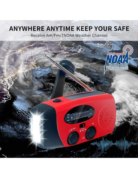 Radio de Emergencia Solar Echainstar CRH 108 con Linterna LED 2000mAh