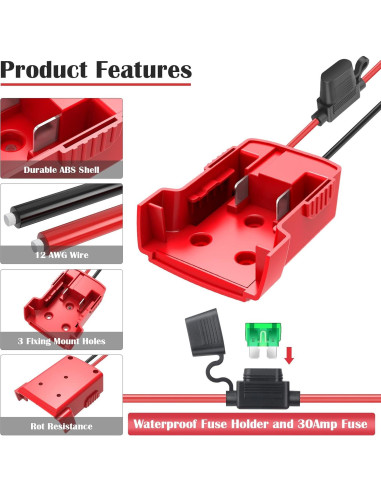 Adaptador de Rueda de Poder CHoiKWong 2 Paquetes 18V