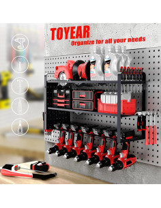 Organizador de Herramientas Toyear - Estante de Pared 68 kg 2