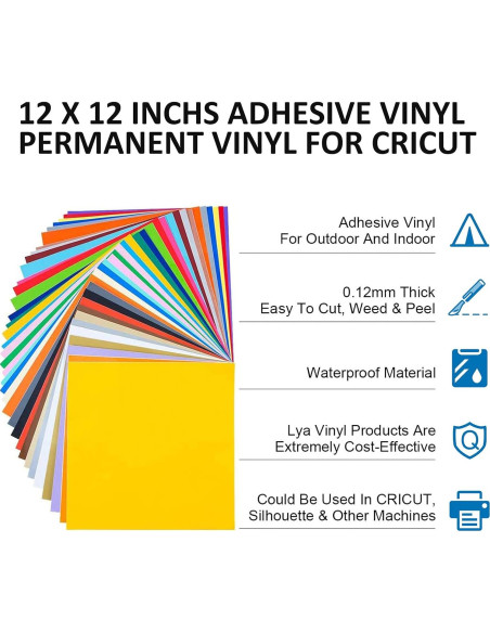 Lya Vinyl 65 Hojas Vinilo Autoadhesivo Permanente 30.48x30.48cm Lya Vinyl 65 Hojas Vinilo Autoadhesivo Permanente 30.48x30.48cm