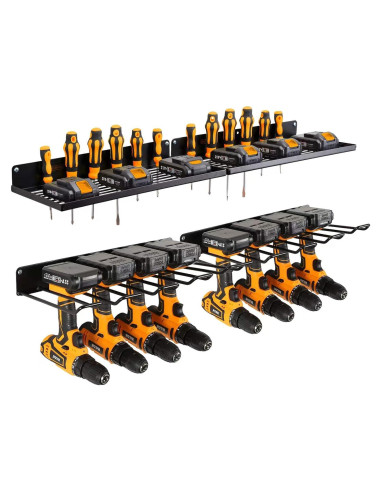 Organizador de Herramientas Eléctricas UU-Major, Metal Negro, 2 Estantes